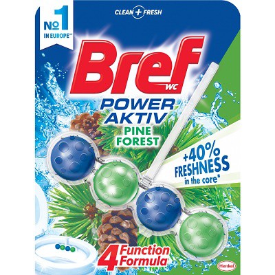 Bref Power Aktiv PINE 50g kuličky | Čistící, dezinf.prostř., dezodoranty - Přípravky na WC - Závěsy na WC a pissoárové kostky